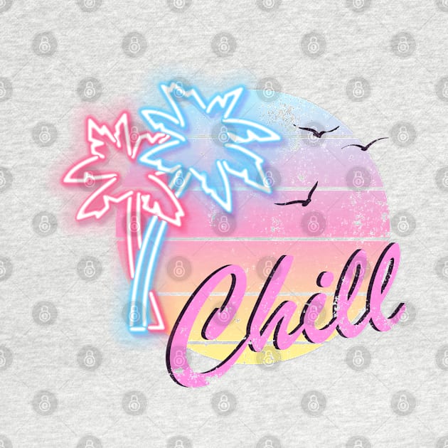 Chill Summer Palms White by Luve